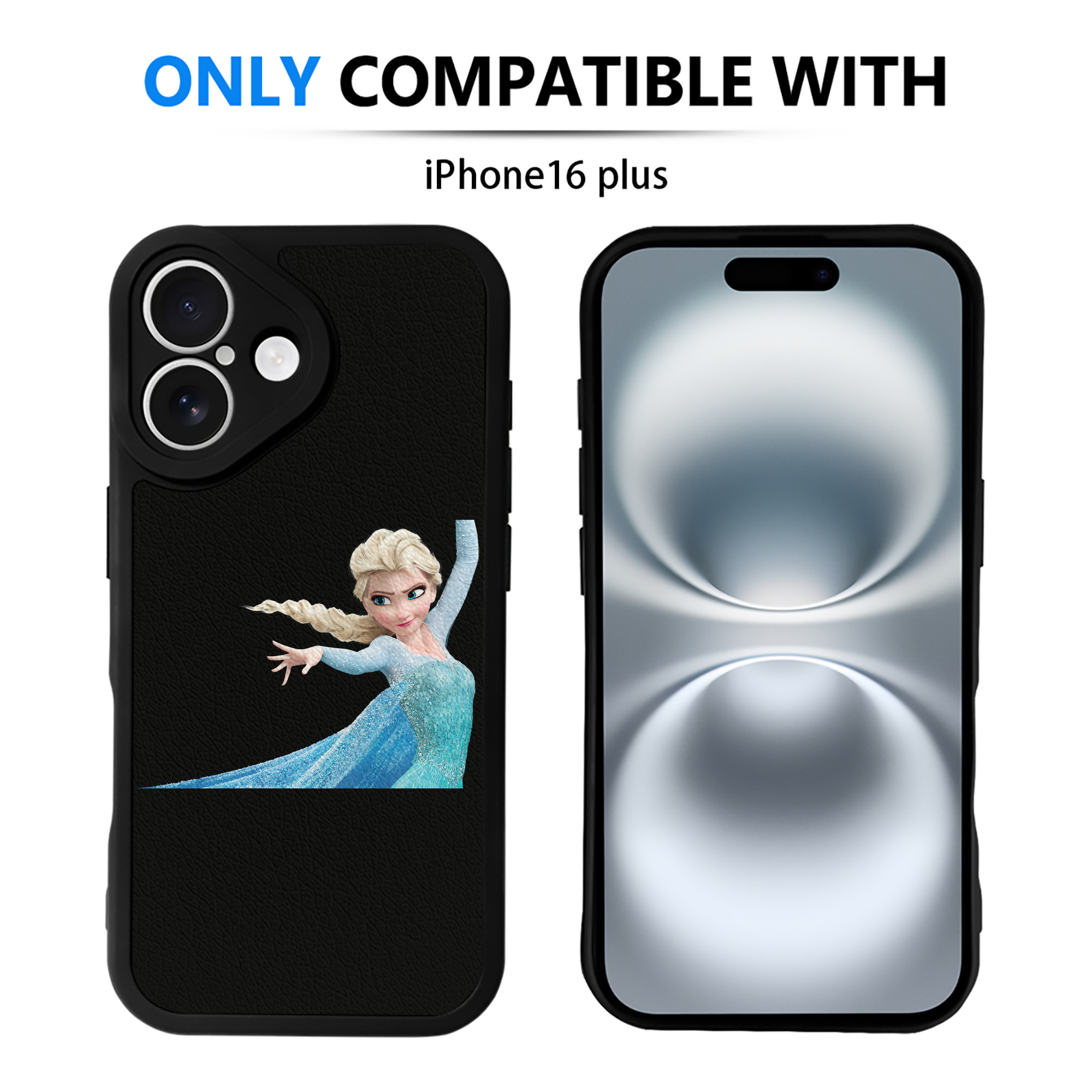 （画像用） アナと雪の女王 アンナ エルサ Frozen Anna Elsa 【iPhone 16シリーズ対応】シリコンスマホケース（レザー調） 材質：シリコン